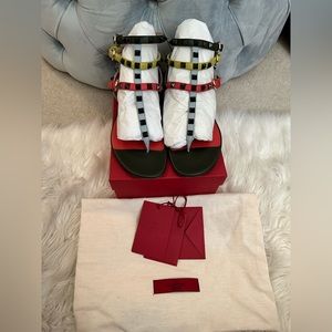 Valentino
Rockstud Accents Leather Gladiator Sandals size 36